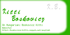 kitti boskovicz business card